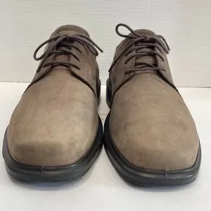 Ecco | Shoes | Ecco Mens Oxfords Derby Brown Nubuck Leather 